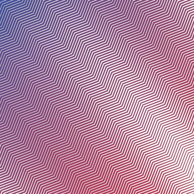 Patrón de líneas de rayas zigzag rojas y azules fondo abstracto sin costuras