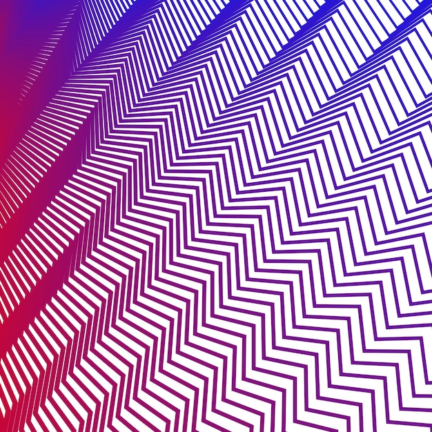 Patrón de líneas de rayas zigzag rojas y azules fondo abstracto sin costuras