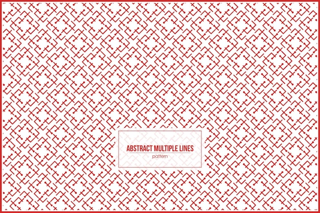 patrón de líneas rojas múltiples abstractas con combinación de puntos