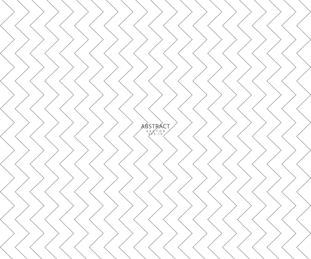 Patrón de líneas en zigzag de onda Línea ondulada negra en ilustración vectorial de fondo blanco
