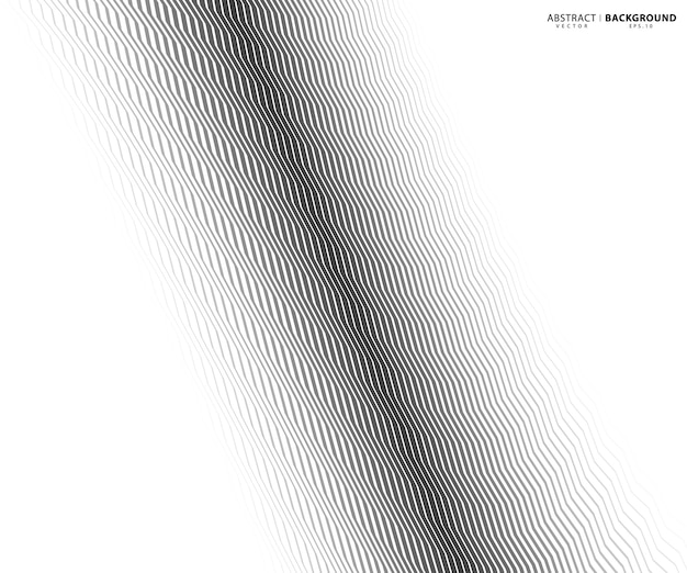 Patrón de líneas en zigzag de onda Línea ondulada negra sobre fondo blanco Ilustración vectorial de textura