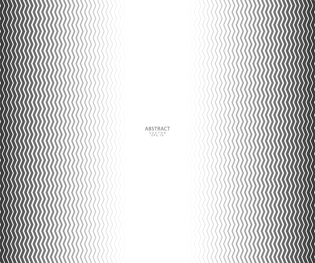 Patrón de líneas en zigzag de onda Línea ondulada negra sobre fondo blanco Ilustración vectorial de textura