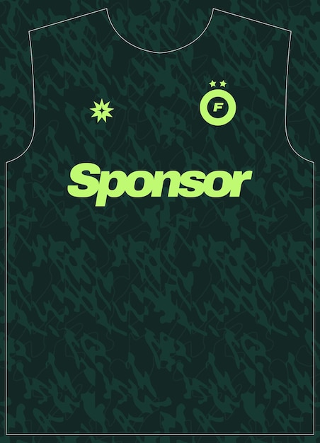 Patrón líquido verde oscuro para el diseño de la camiseta de fútbol de sublimación