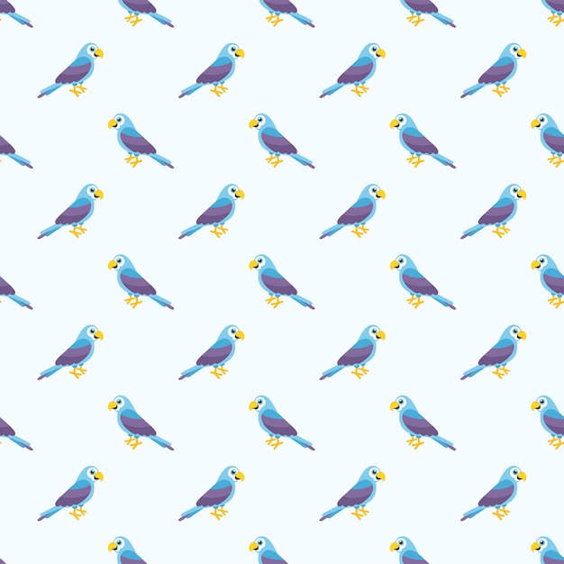 Patrón con loros azules
