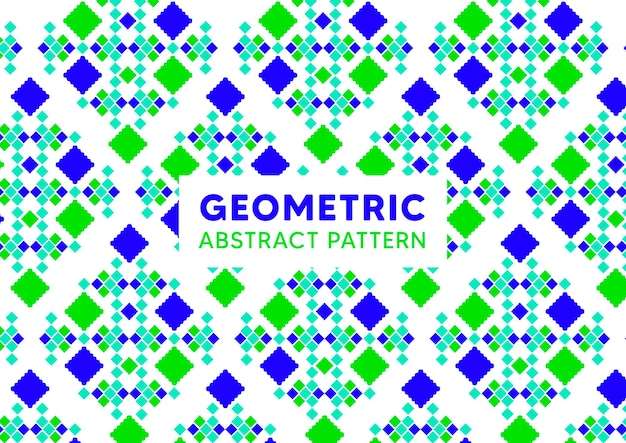 Patrón de losange geométrico abstracto verde y azul