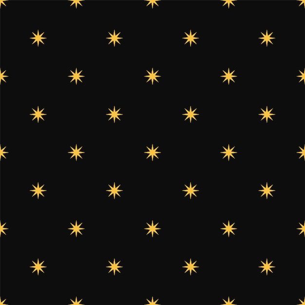 Patrón de lujo sin costuras de estrellas doradas Fondo elegante de Vector