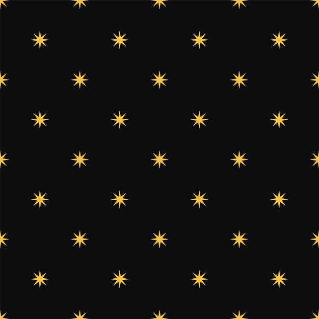 Patrón de lujo sin costuras de estrellas doradas Fondo elegante de Vector