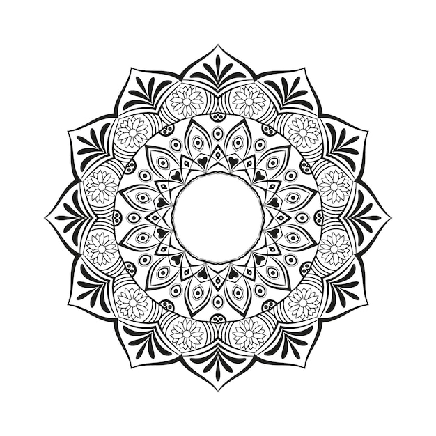 patrón de lujo étnico mandala arabesco ornamental colorido mandala patrón circular alpona