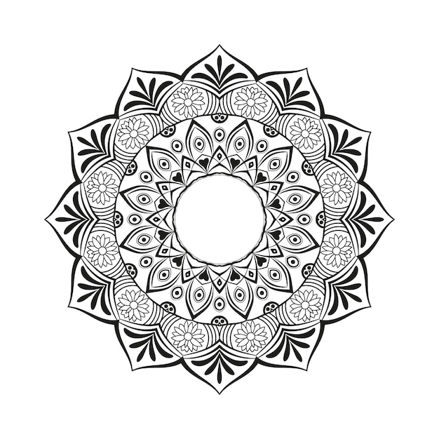 Vector patrón de lujo étnico mandala arabesco ornamental colorido mandala patrón circular alpona