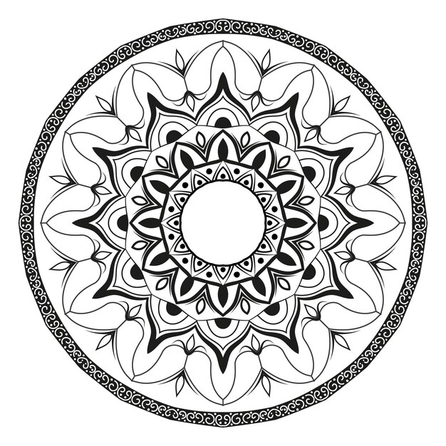 patrón de lujo étnico mandala arabesco ornamental colorido mandala patrón circular alpona