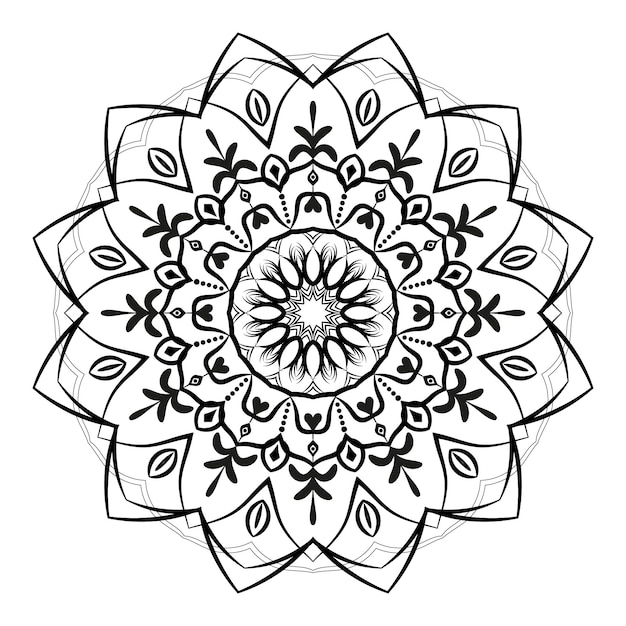 patrón de lujo étnico mandala arabesco ornamental colorido mandala patrón circular alpona