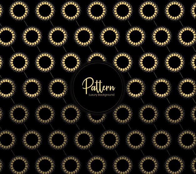 Patrón de lujo floral dorado vectorial