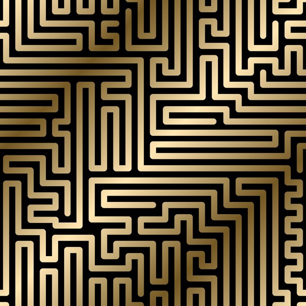 Patrón de lujo geométrico rayado transparente vector fondo creativo Diseño metálico degradado dorado