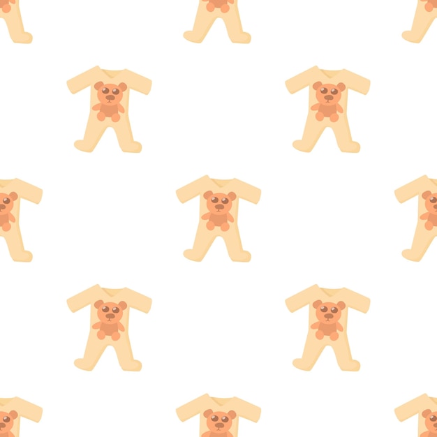 Patrón de mamelucos de bebé textura de fondo sin costuras repetir papel tapiz vector geométrico
