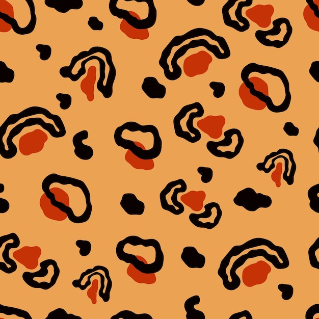 Patrón de manchas de leopardo abstracto