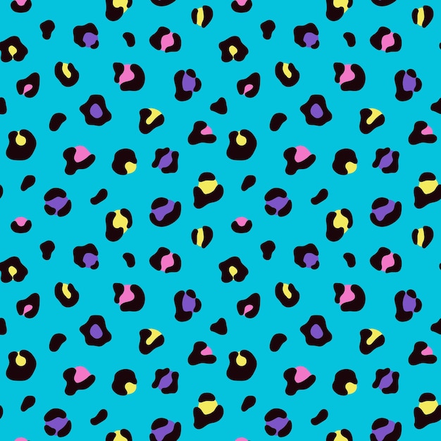 Patrón de manchas de leopardo de camuflaje azul brillante