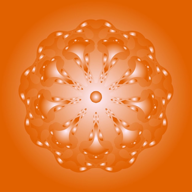 Patrón de mandala abstracto Diseño de ornamento redondo