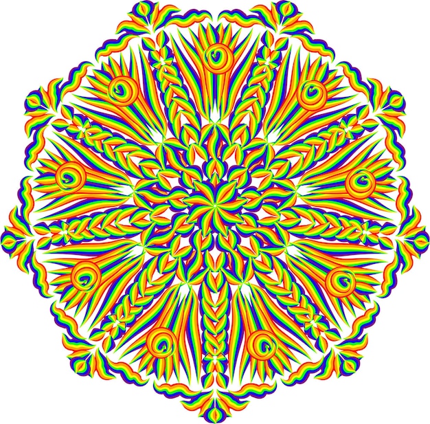 Patrón de mandala abstracto Diseño de ornamento redondo
