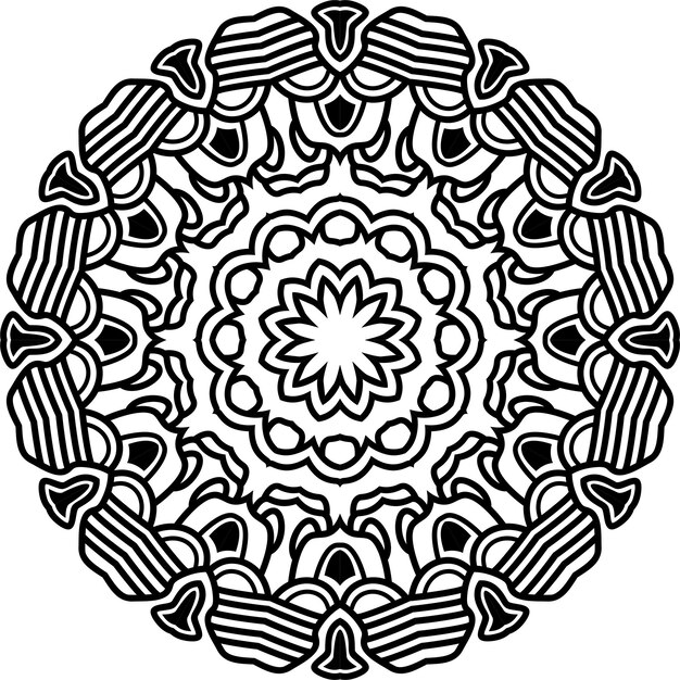 Patrón de mandala abstracto. Ilustración vectorial