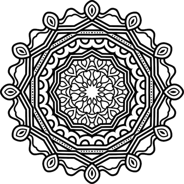 Patrón de mandala abstracto. Ilustración vectorial