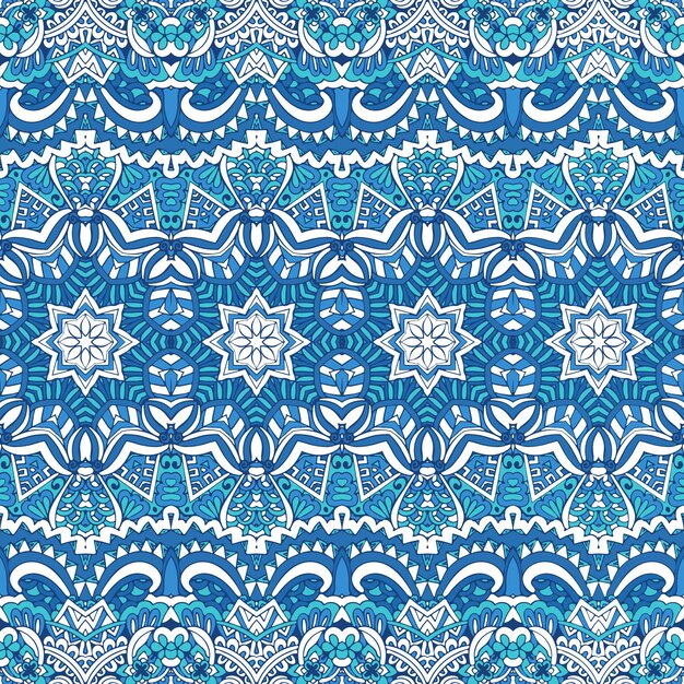 Patrón de mandala azul transparente