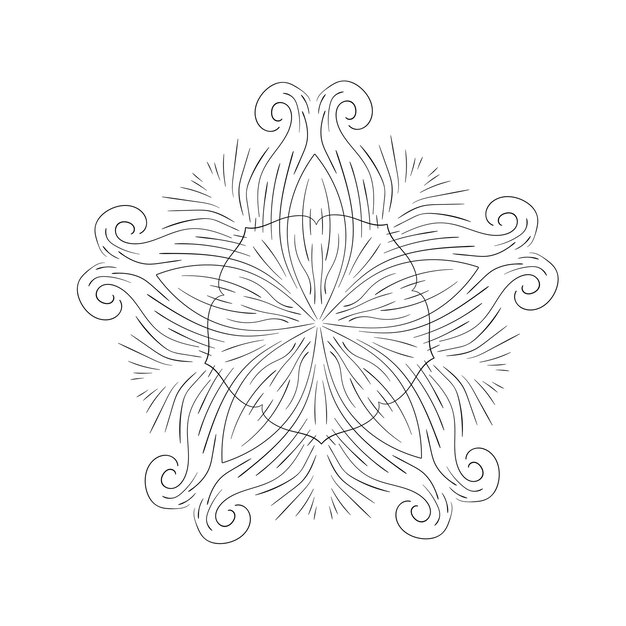 Patrón de mandala circular. Elemento de diseño gráfico vectorial. Adorno decorativo en estilo étnico.