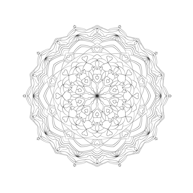 Patrón de mandala circular. Elemento de diseño gráfico vectorial. Adorno decorativo en estilo étnico.