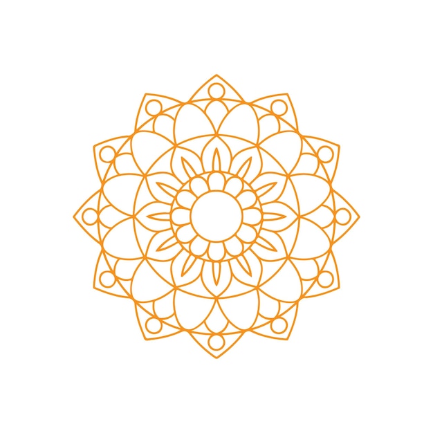 Patrón de mandala circular para la meditación