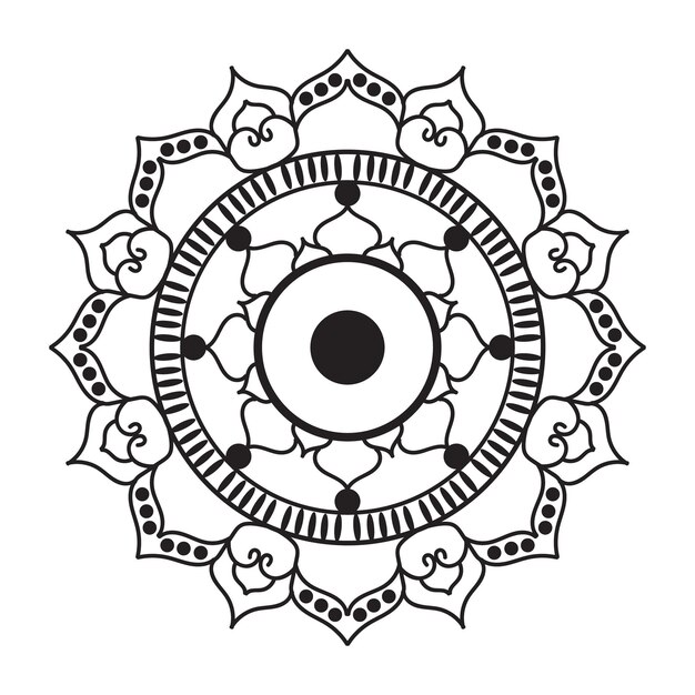 Patrón de mandala circular
