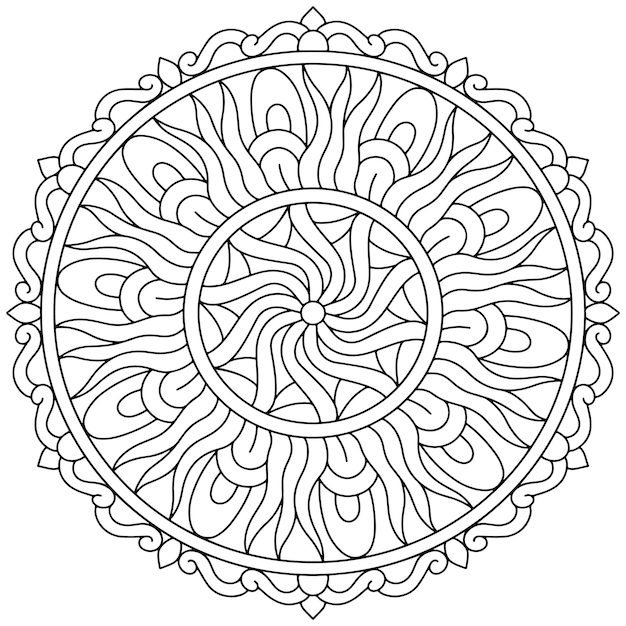 Patrón de mandala circular