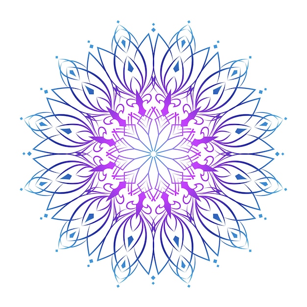 Patrón de mandala de color degradado