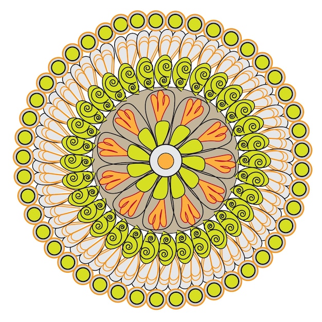 Patrón de mandala para colorear decoración.