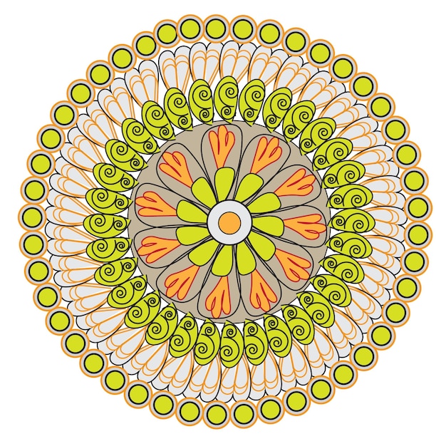 Patrón de mandala para colorear decoración.