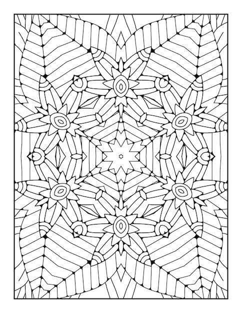 Patrón de mandala para colorear Fondo de patrón de mandala