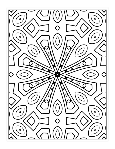 Patrón de mandala para colorear Kdp Interior para adultos libro para colorear de mandala