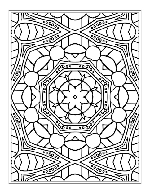 Patrón de mandala para colorear Kdp Interior para adultos libro para colorear de mandala