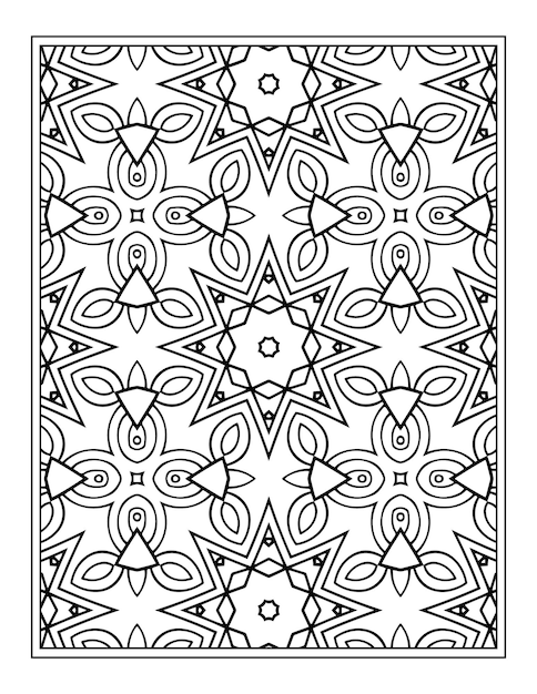 Patrón de mandala para colorear kdp interior para adultos libro para colorear de mandala