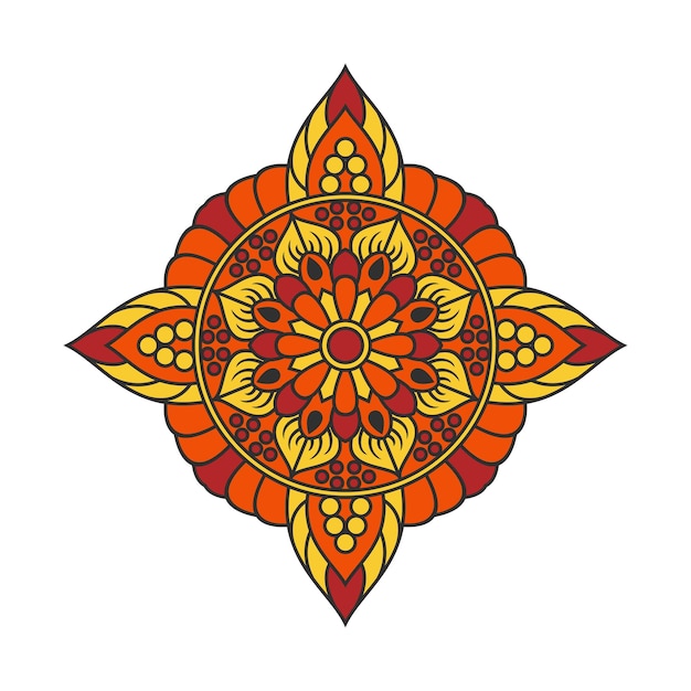 patrón de mandala de colores