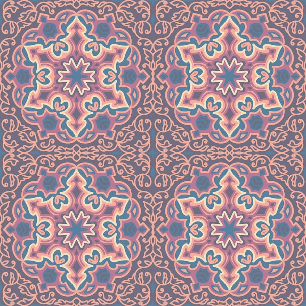 Patrón de mandala colorido concepto islámico sin fisuras