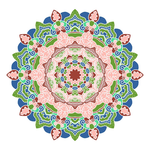 Patrón de mandala colorido