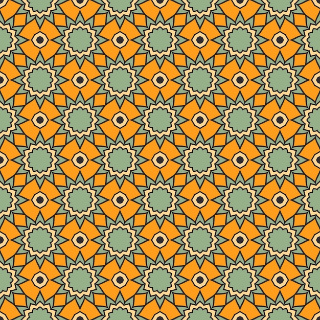 Patrón de mandala sin costuras. Elementos vintage de estilo oriental.