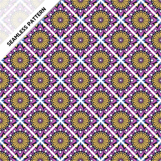 Patrón de mandala sin costuras