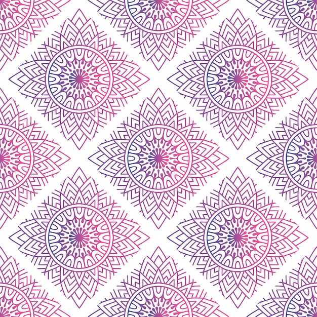 patrón de mandala decorativo degradado