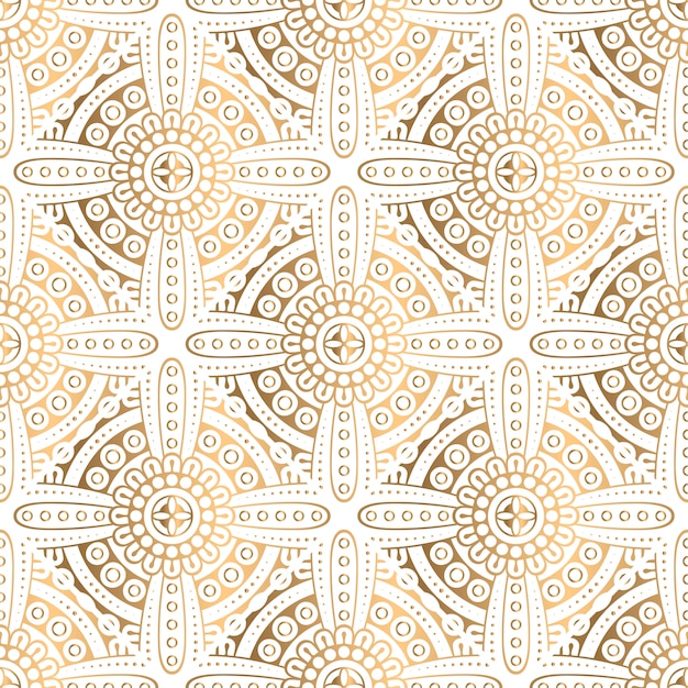 patrón de mandala decorativo dorado