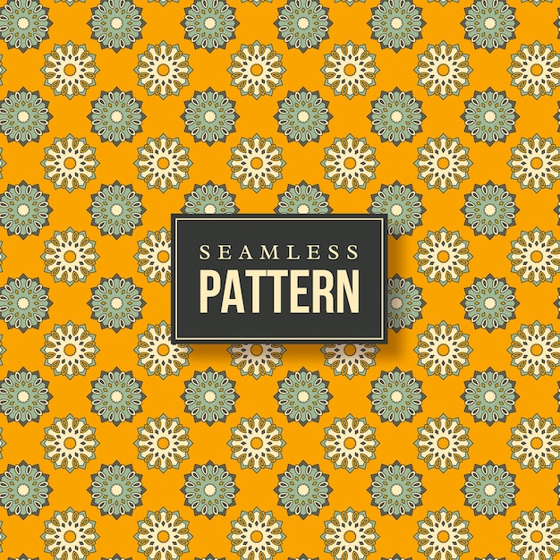 Patrón de mandala dibujado a mano sin costuras. Elementos vintage de estilo oriental.