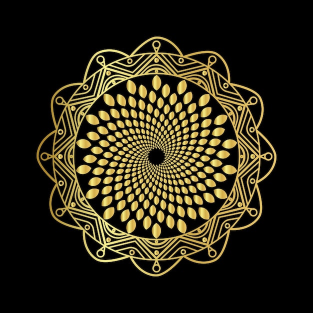 El patrón del mandala dorado