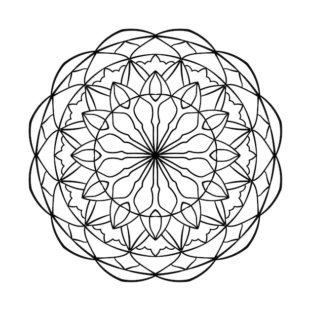 Patrón de mandala elegante abstracto. Adorno redondo. ilustración vectorial