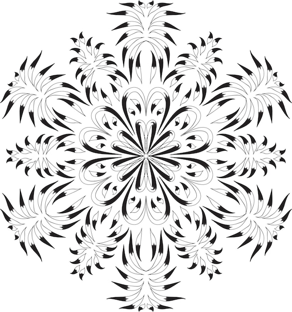 Patrón de mandala elegante abstracto. Adorno redondo. ilustración vectorial