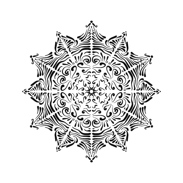 Patrón de mandala. Elemento decorativo vintage para el diseño. Fondo dibujado a mano con motivos étnicos.