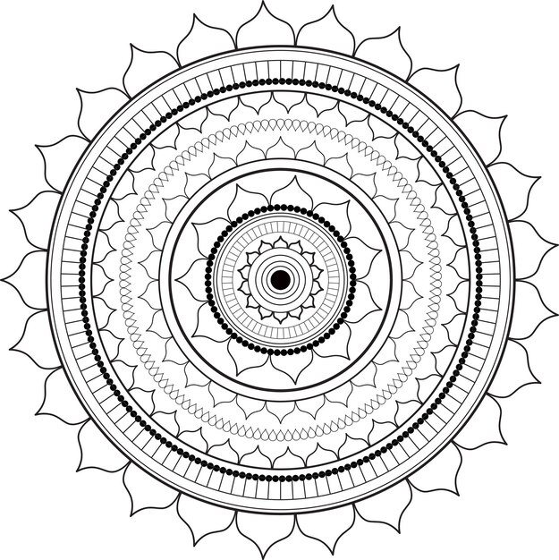 patrón de mandala étnico sin fin